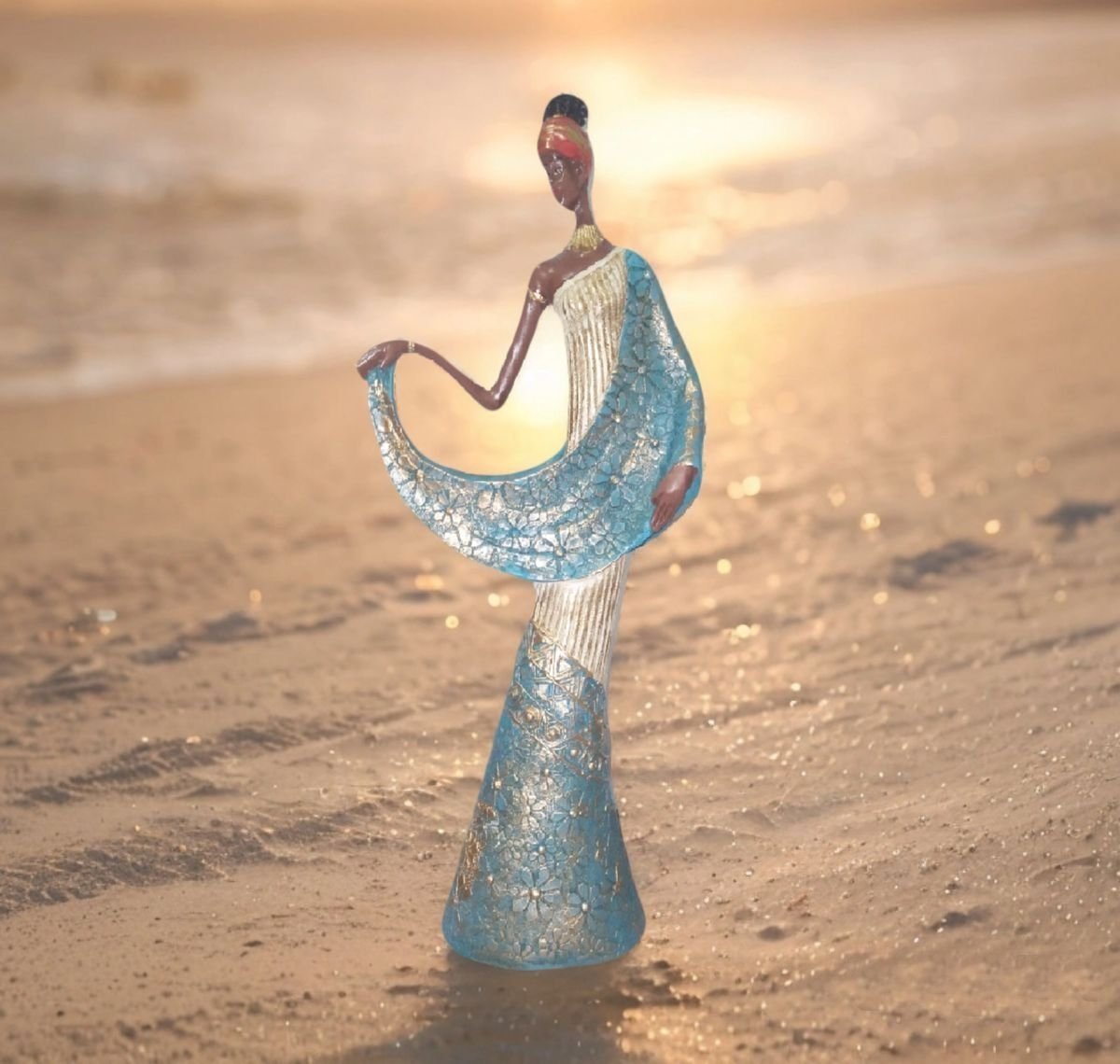 Ver imagem 5 de Escultura Africana Véu Telada M Decoração Casa Enfeite