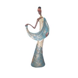 Escultura Africana Véu Telada M Decoração Casa Enfeite - 1