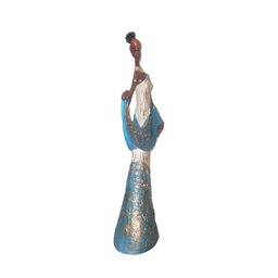 Escultura Africana Véu Telada M Decoração Casa Enfeite - 4