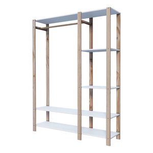 Guarda Roupa Aberto Closet Moderno Espaço Mdp Branco | Technox