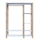 Ver imagem 3 de Guarda Roupa Aberto Closet Moderno Espaço Mdp Branco | Technox