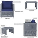 Ver imagem 2 de Mesa e 1 Poltrona Madri Corda Náutica Estofado 10 Trama Prata