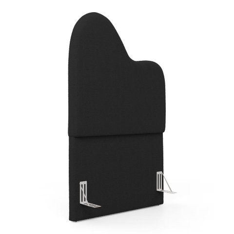 Cabeceira Orgânica Cama Box Solteiro Sea 90cm com Frame Bouclé Preto - Abmaza