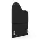 Ver imagem 1 de Cabeceira Orgânica Cama Box Solteiro Sea 90cm com Frame Bouclé Preto - Abmaza