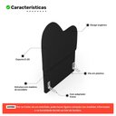 Ver imagem 3 de Cabeceira Orgânica Cama Box Solteiro Sea 90cm com Frame Bouclé Preto - Abmaza