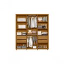 Ver imagem 2 de Guarda-Roupa Casal 6 Portas 4 Gavetas Matisse 210cm MDF Cumaru Quarto