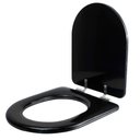 Ver imagem 2 de Assento Sanitário Almofadado Soft Close Carrara Preto Para Deca