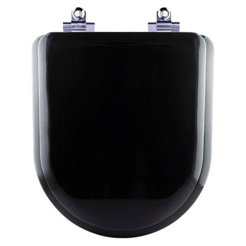 Assento Sanitário Almofadado Soft Close Carrara Preto Para Deca