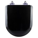 Ver imagem 1 de Assento Sanitário Almofadado Soft Close Carrara Preto Para Deca