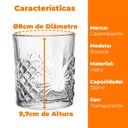 Ver imagem 5 de Copo de Vidro de Whisky Rozana Transparente 310ml 1 Peça - Casambiente