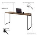 Ver imagem 4 de Mesa de Escritório Studio 150cm Industrial Carvalho E Preto