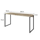 Ver imagem 3 de Mesa de Escritório Studio Carvalho 150 cm Yescasa Marrom/Preto