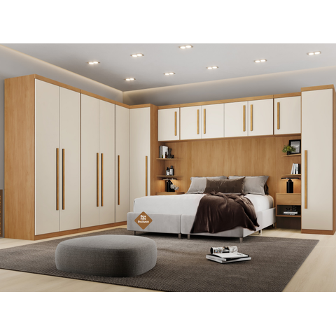 Dormitório Modulado Dallas 11 Peças com Módulo Fechamento Benetil