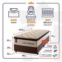 Ver imagem 4 de Cama Box Molas Ensacadas Quartzo Solteirão 96x203 King House