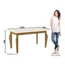 Mesa de Jantar Ghala 160cm 6 Cadeiras Vita - Nature/Off White/Linho - 5