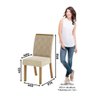 Mesa de Jantar Ghala 160cm 6 Cadeiras Vita - Nature/Off White/Linho - 6