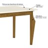 Mesa de Jantar Ghala 160cm 6 Cadeiras Vita - Nature/Off White/Linho - 2