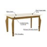 Mesa de Jantar Ghala 160cm 6 Cadeiras Vita - Nature/Off White/Linho - 3