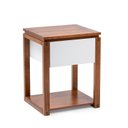 Ver imagem 2 de Mesa de Cabeceira 1 Gaveta e 1 Prateleira em Madeira Maciça e MDF Craft Branco