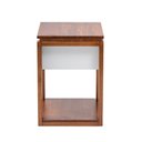 Ver mais imagens de Mesa de Cabeceira 1 Gaveta e 1 Prateleira em Madeira Maciça e MDF Craft Branco