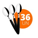 Ver imagem 1 de KIT - 36 Colheres de Mesa Ipanema Com Lâmina em Aço Inox Cabo Preto CPTOP - Tramontina 23363400