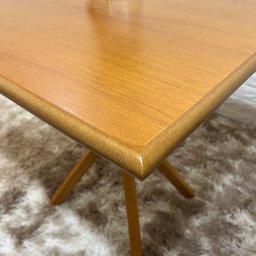 Mesa X de Madeira Maciça 80x80 Mel - 5
