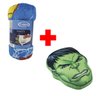 Kit Infantil Almofada + Manta Sofá Personagens Menino Menina:Vingadores Hulk - 1
