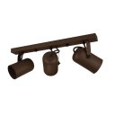 Ver imagem 1 de Luminária Teto Trilho 3 Spots Direcionáveis Luxo Marrom 1273