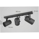 Ver imagem 2 de Luminária Teto Trilho 3 Spots Direcionáveis Luxo Marrom 1273