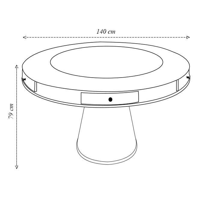 Mesa de Jogos Carteado 6 Lugares Bellagio com Gavetas e Tampo Reversível Base Cone com Tecido Tabaco - 4