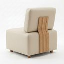 Ver mais imagens de Poltrona Modular e Puff Block Pes Madeira Courino Tcs 725 Moll