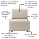 Ver imagem 6 de Poltrona Modular e Puff Block Pes Madeira Courino Tcs 725 Moll