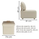 Ver imagem 3 de Poltrona Modular e Puff Block Pes Madeira Courino Tcs 725 Moll