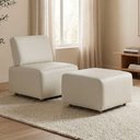 Ver imagem 2 de Poltrona Modular e Puff Block Pes Madeira Courino Tcs 725 Moll