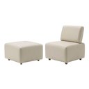 Ver imagem 1 de Poltrona Modular e Puff Block Pes Madeira Courino Tcs 725 Moll