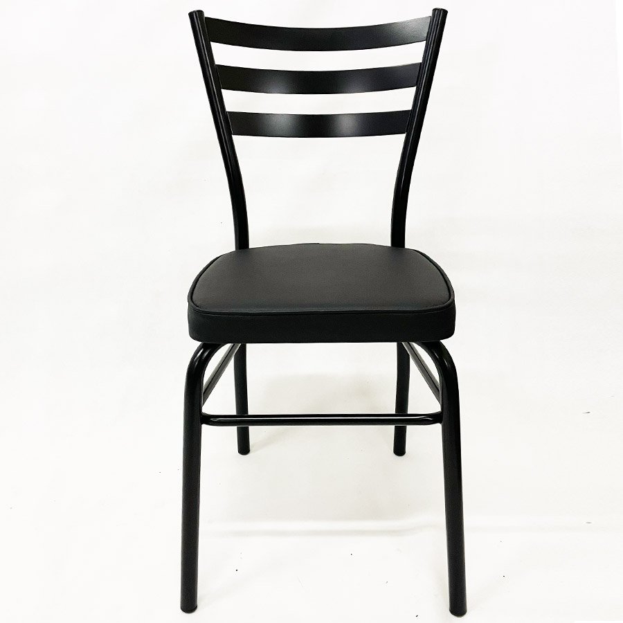 Kit 6 Cadeiras de COZINHA com reforço preta assento grosso preto - Poltronas do Sul - 2