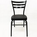 Ver imagem 2 de Kit 6 Cadeiras de Cozinha com Reforço Preta Assento Grosso Preto - Poltronas do Sul