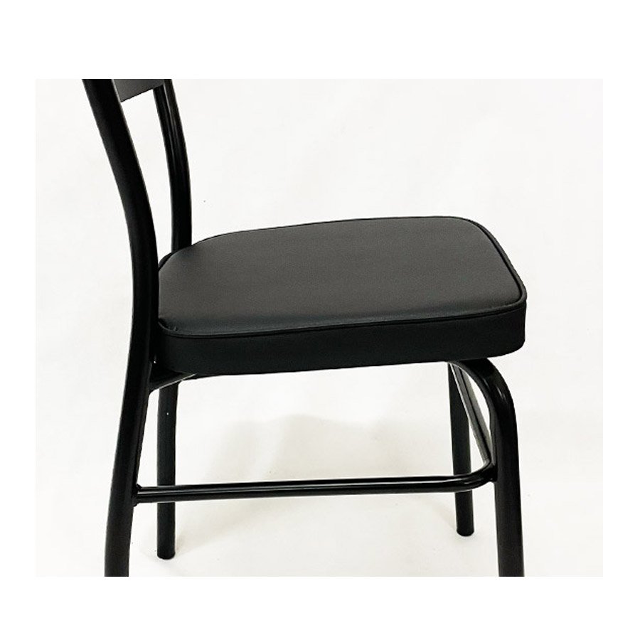 Kit 6 Cadeiras de COZINHA com reforço preta assento grosso preto - Poltronas do Sul - 6
