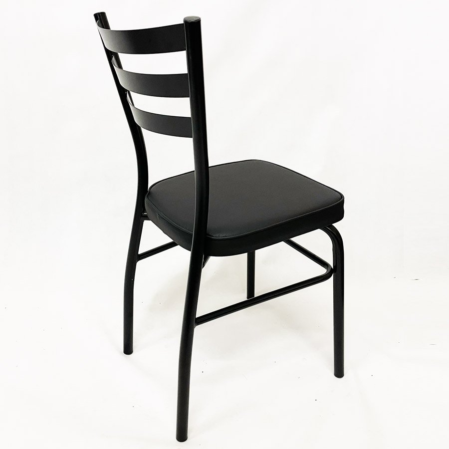 Kit 6 Cadeiras de COZINHA com reforço preta assento grosso preto - Poltronas do Sul - 5