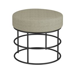 Puff Anunciação Mais Decor Preto/linho Bege - 1