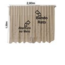 Ver imagem 2 de Cortina Renda Cozinha Tulipa Marrom 2,80larg x 1,50alt