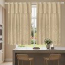 Ver imagem 2 de Cortina Renda Cozinha Tulipa Marrom 2,00LARG X 1,50ALT