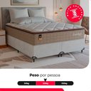 Ver imagem 5 de Cama Box Queen + Colchão Comfort Class Pillow Top 158x198cm Bege/suede Branco