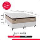 Ver imagem 4 de Cama Box Queen + Colchão Comfort Class Pillow Top 158x198cm Bege/suede Branco