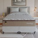 Ver imagem 6 de Cama Box Queen + Colchão Comfort Class Pillow Top 158x198cm Bege/suede Branco
