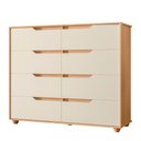 Ver imagem 1 de Cômoda Quarto Doble com 8 Gavetas e Pés Freijo/off White