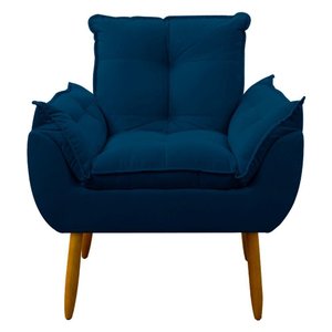 Poltrona Decorativa Sala de Estar Escritório Quarto Prime Cor: Azul Marinho