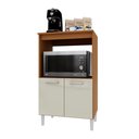 Ver imagem 2 de Balcão de Cozinha Modulado para Forno e Microondas Fidelitá Verona 65cm 2 Portas Freijó/off-white
