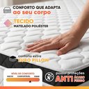 Ver imagem 7 de Cama Box com Baú Queen Onix Euro Pillow Ortopédico Espuma Tecido Jacquard Preto e Branco Hellen