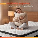 Ver imagem 3 de Cama Box com Baú Queen Onix Euro Pillow Ortopédico Espuma Tecido Jacquard Preto e Branco Hellen